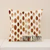 Almohada de Pascua de Amazon Funda de Almohada con Estampado de Conejo Floral Cojín para Decoración del Hogar Funda de Almohada de Lino