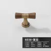 Novas Maçanetas de Madeira de Nogueira Estilo Chinês para Portas de Guarda-Roupa e Armários, Maçanetas Redondas Pequenas de Latão para Gavetas, Estilo Francês Bronze Antigo