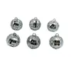 Gancho de Bola de Espejo Disco Anillo Colgante de Espuma de Vidrio Bola Colgante Bola Decorativa para Árbol de Navidad Disco Colgante