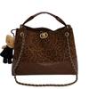 Bolso Tote Retro Leopardo de Moda para Mujer, Bolso de Hombro Pequeño a la Moda con Cadena Estilo Chanel, Bolso Cruzado Casual para Mujer