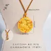 Tienda de Oro Puzuo Mismo Estilo Oro Arena Accesorios DIY Filigrana Colgante de Unicornio de Buena Suerte Cadena de Suéter Brújula para Mujeres