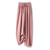 Calça Casual Simples Estilo Principal Japonês Confortável Pele Mergulhada Tônico Cintura Solta Cordão Solto Perna Larga Reta