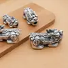 S999 Prata para Pé 3D Prata Dura Auspicioso Sorte Fortuna Pi Xiu Contas Material de Contas Feito à Mão Pulseira Acessórios Tecidos