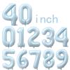 Globos Grandes Digitales de Amor de 40 Pulgadas Rosa Bebé Azul Rosa Bebé Azul Cumpleaños Globos Decorativos Venta al Mayoreo