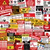75 Adesivos de Sinal de Advertência Graffiti Criativo Manual DIY Celular Caderno Adesivos Decorativos à Prova d'Água