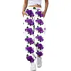 Novas Calças Jogger Femininas Impressas em 3D para Uso Transfronteiriço com Desenhos de Coração e Rosa, Calças Esportivas Casuais para Mães, Largas e Modernas