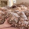 Juego de Cama de Cuatro Piezas para Verano Sábana de Doble Capa de Gasa Funda Nórdica Juego de Cama de Tres Piezas para Dormitorio Nuevo Modelo 2025
