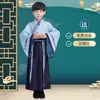 Ropa Hanfu para Niños Estudiantes de Primaria Ropa Guoxue Estilo Chino Niños y Niñas Ropa de Presentación del Sutra de Tres Caracteres Ropa de Coro Ropa de Presentación Guoxue