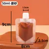 Sacos Personalizados para Dispensar Café Líquido, Sacos com Bico para Concentrado de Café Cold Brew, Sacos Transparentes Foscos Stand-Up para Levar em Feriados