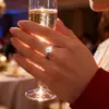 Anillos de Compromiso y Boda de Moissanita Corazón a Corazón Más Vendidos Transfronterizos, Plata Electrochapada, Joyería de Lujo Ligero de Moda al por Mayor