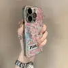 Flor de Primavera Mariposa para Apple 16promax Hermoso Temperamento Moda Funda para Teléfono de Mujer iPhone15 Chapado