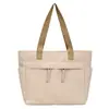 Nova Bolsa de Lona Feminina Grande Capacidade Bolsa Tote Bolsa de Ombro Meia-Lua Bolsa de Cosméticos Fashion Mochila Escolar Bolsa para Documentos