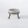 Comedero Cerámico Transfronterizo para Gato con Base Alta de Hierro para Prevenir Volcaduras, Comedero Integrado para Mascotas para Agua y Comida, Suministros para Mascotas