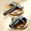Accesorio de pistola rociadora para inodoro color gris plomo transfronterizo, boquilla de descarga a presión, válvula angular blanca plateado lechoso para uso doméstico en el baño