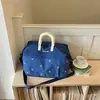 Bolsa de Viaje Bordada, Gran Capacidad, Ligera, Portátil, Cruzada, Viaje de Negocios de Corta Distancia, Bolsa para Equipaje de Mano, Bolsa para Deporte y Fitness