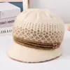 Chapéu para Nova Mãe 2025 Chapéu de Inverno Feminino de Pele Falsa de Vison Boina Fashion Chapéu de Pelo para Meia-Idade e Idosos