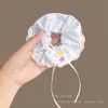 Encaje Francés Anillo para el Cabello de Intestino Grueso para Mujer Sentido de Alta Gama Tamaño Grande Flor para el Cabello Dulce Cuerda para el Cabello Combinable Cuerda para el Cabello