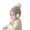 Gorro de Bebé Otoño e Invierno para Bebé Niño Gorro Engrosado Cálido con Protección para las Orejas Gorro de Lana Tejido para Salidas de Invierno de Bebé Niña