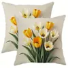 Funda de cojín con flor bordada temu serie flor de primavera funda de almohada para sofá hogar dormitorio