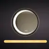 Espelho de Maquiagem Formato de Lua Estrutura de Liga de Alumínio Espelho Inteligente para Banheiro Espelho com Sensor LED Desembaçador para Banheiro com Luz