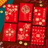 2026 Año del Caballo Sobre Rojo Nuevo Creativo Dorado Dibujos Animados Caballo Dorado Zodiaco Festival de Primavera Paquete Rojo Bolsa Pequeña Roja de Año Nuevo
