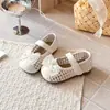 Sapatos Mary Jane de Verão Tecidos 2026 para Crianças, Sandálias para Bebês, Sapatos de Princesa para Meninas, Sapatos Vazados para Bebês de Boca Rasa