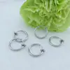 Pendiente de clip redondo clip para oreja sin perforación 13 mm con aro para oreja clip de resorte de acero inoxidable clip para oreja venta al por mayor