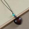 Sândalo verde esculpido amor bonito chaveiro sândalo celular pingente pingente ornamentos para homens e mulheres corrente bolsa jóias