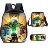 Atacado Quente Transfronteiriço Ninjago Ninjago Mochila Escolar para Estudantes Desenho Animado Mochila Bolsa de Ombro Estojo