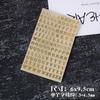 Pegatinas de Letras Doradas para Manualidades de Resina, Pegatinas Metálicas de Letras y Números, Kit de Materiales DIY de Resina Cristalina