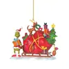 Colgante Creativo del Grinch Navideño Transfronterizo Decoración para Árbol de Navidad Colgante Acrílico Colgante para Espejo Retrovisor de Coche