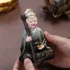 Estatueta de Dama Negra Atrai-Fortuna para Adoração e Decoração Doméstica, Estátua de Buda em Resina para Adoração no Templo