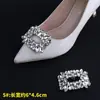 Sapatos Femininos de Salto Alto com Fivelas de Sapato de Strass Metálico, Acessórios Decorativos Removíveis, Flores de Sapato de Encaixe, Acessórios de Sapato Versáteis