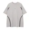 Ropa para Hombre Ins Retro Americano Camiseta Negra de Manga Corta con Hombro Caído, Estampado de Caballo en Racimo y Diseño de Letras, Peso Pesado Holgada Estilo High Street