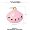 Pingente de aço inoxidável com concha de madrepérola e estrela-do-mar para DIY, brincos de tartaruga marinha e caranguejo, pulseira, joia charm de aço titânio para mulheres