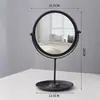 Espelho de mesa de luxo leve com bandeja organizadora de armazenamento bandeja espelho de maquiagem para casa quarto três cores espelho rotativo