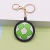 Llaveros creativos de cuero PU multicolor para baloncesto, fútbol, béisbol, tenis, colgantes de llave deportivos al por mayor