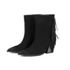 Botas Martin de tamanho grande para comércio exterior, botas femininas de bico fino de corte baixo para outono e inverno, botas versáteis de cor sólida, sem cadarço, leves, com salto ultralongo