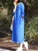 Vestido de Retazos Artístico con Cuello en V Estilo Pastoral Vestido de Manga Corta Nuevo de Verano Suelto de Algodón y Lino Vestido de Longitud Media