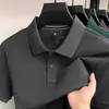 Camisa Polo hexagonal com contas 100% algodão mercerizado para homens, cor sólida, gola de lapela, manga curta, absorvente de suor, respirável, hipoalergênica, top para negócios, várias cores