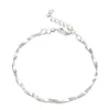 Europa e Estados Unidos pulseira de tornozeleira de corrente de metal ondulada simples nova moda de verão joias de praia femininas