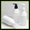 Botella de loción con bomba de presión blanca de 300 ml botella dispensadora de gel antibacterial botella con bomba de rosca botella de hombro inclinado 300 ml champú para rellenar