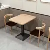 Conjunto de mesa e cadeira para lanchonete, churrascaria, café da manhã, fast food, loja de milk tea e sobremesas, mesa de restaurante, tipo econômico comercial
