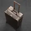 Estuche de Viaje Completo Engrosado de Aleación de Aluminio y Magnesio Estuche con Ruedas Estuche de Metal para Equipaje de Mujer Estuche de Tablero de Jabalí de 20 Pulgadas para Hombre Maleta Caja con Contraseña