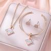Conjunto de joias infantis europeu e americano transfronteiriço pulseira com pingente de nuvem brincos colar joias com pingente de liga de óleo de desenho animado