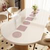 Mantel Individual Ovalado Lavable Impermeable y a Prueba de Aceite Lujo Ligero Alto Nivel Plegable Mesa Redonda Mesa de Centro Mantel Protector