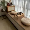 Cojín Personalizado Imitación Cáñamo Amarillo para Ventana Saliente Cojín para Reposapiés de Ventana Esterilla Tacto Balcón Mesa de Té Cojín para Asiento Tatami Universal para Todas las Estaciones