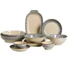 Juego de vajilla de cerámica estilo japonés, cuencos y platos con decoración bajo vidriado, cuencos de arroz para uso doméstico, platos de cena de alta gama, cuencos para fideos, cuencos para ensalada, cuencos para sopa