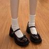 Zapatos de Plataforma Estilo Japonés con Lazo para Mujer 2025 Primavera Nuevos Estilo Británico Dulce Falda Jk Lindos Zapatos Pequeños de Cuero de Princesa