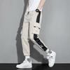 Overol para hombre 2024 primavera y verano multibolsillos pantalones de tobillo atado estilo coreano estudiante juvenil verano pantalones casuales AliExpress